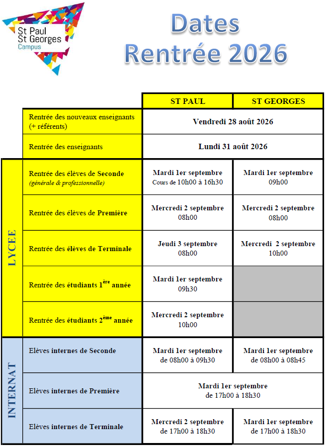 datesrentree2627